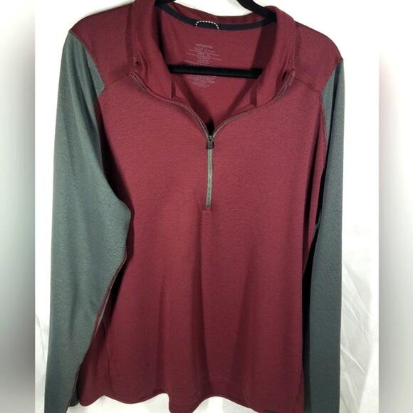 Patagonia Capaline 3, polar tech, Burgundy/gray 1/4zip pullover, XXL - Picture 1 of 4